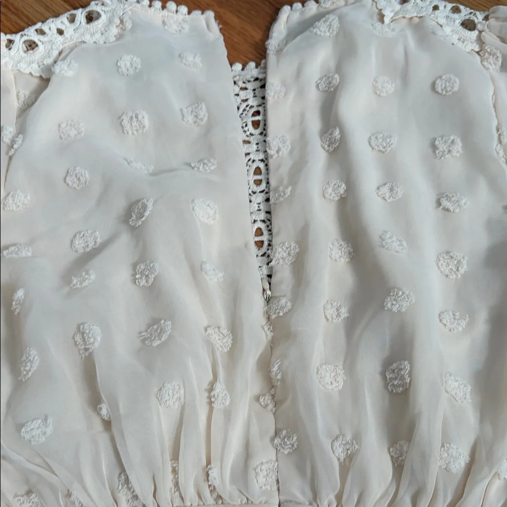 Lulu's Ivory Lace Long-Sleeve Mini Dress - Picture 5 of 6